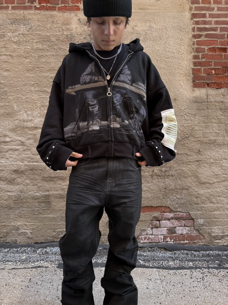 Midnight Black Zip Up